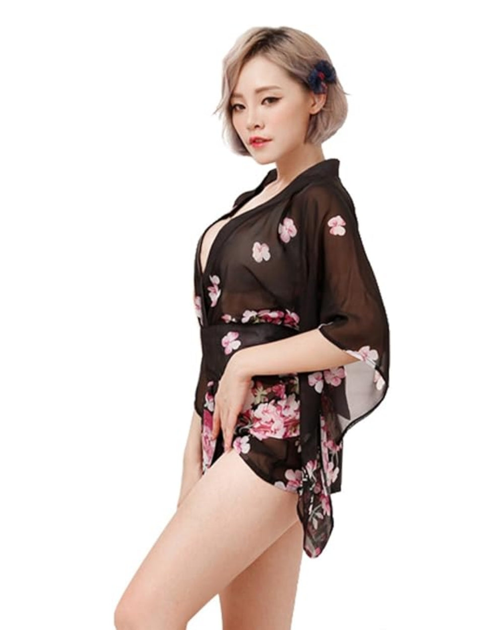 Kimono noir Geisha Paris Hollywood - Love Store Paris