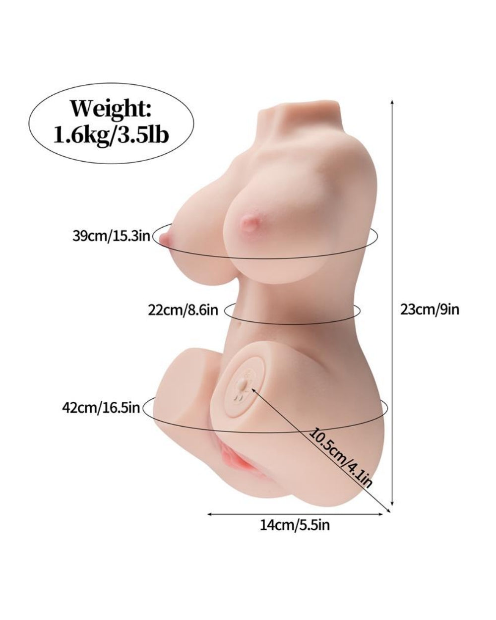 Lilinet masturbateur mini torse vibrant Xise - Love Store Paris