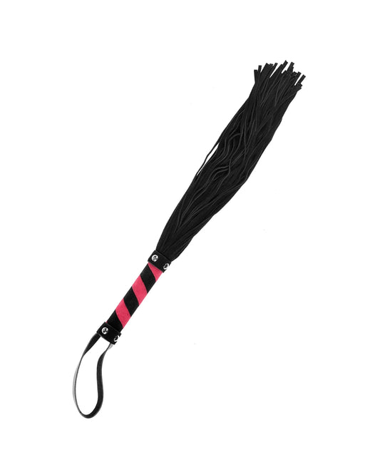 Martinet cuir de vache fuchsia et noir - Love Store Paris