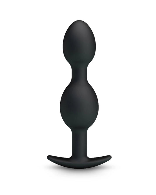 Plug anal billes internes silicone noire - Love Store Paris
