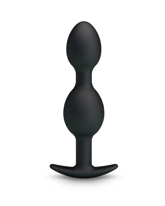 Plug anal billes internes silicone noire - Love Store Paris