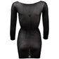 Robe résille noire manches longue - Love Store Paris