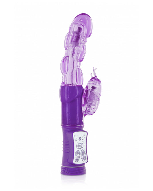 Vibromasseur rabbit jelly violet tête rotative - Love Store Paris