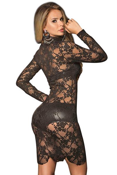Robe sexy noire avec ensemble Paris Hollywood - LOVE STORE PARIS 
