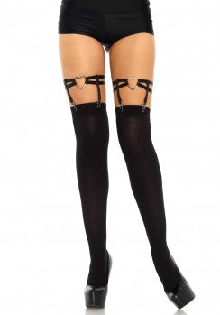 Leg avenue -Dual Strap Heart Garters - LOVE STORE PARIS 