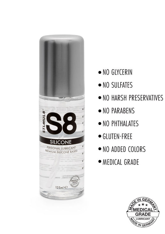 S8 Premium Silicone Lube 125ml - LOVE STORE PARIS 