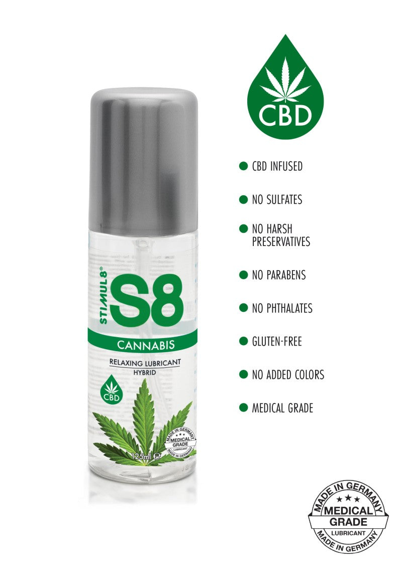 S8 Hybrid Cannabis Lube 125ml - LOVE STORE PARIS 