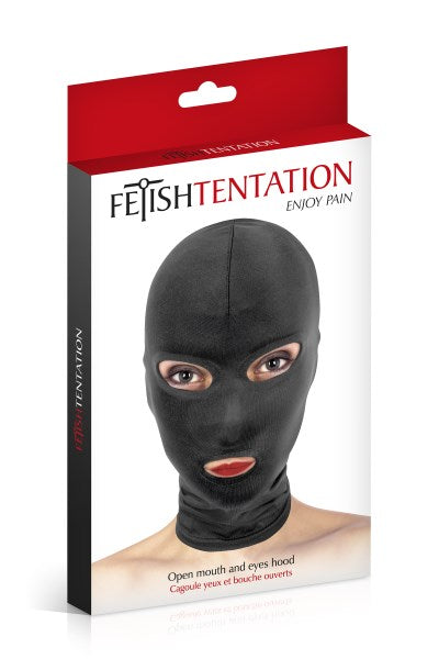 Cagoule fétichiste ouvertures yeux et bouche - LOVE STORE PARIS 
