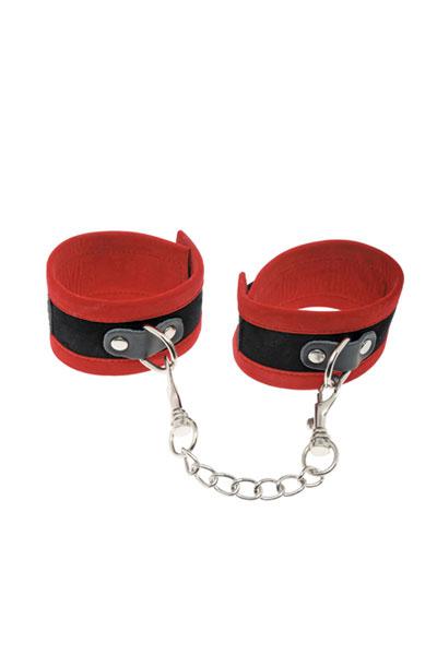 MENOTTES POIGNETS CUIR DE VACHE ET VELOURS