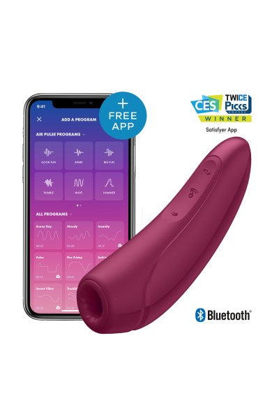 Stimulateur clitoris bordeaux connecté Satisfyer