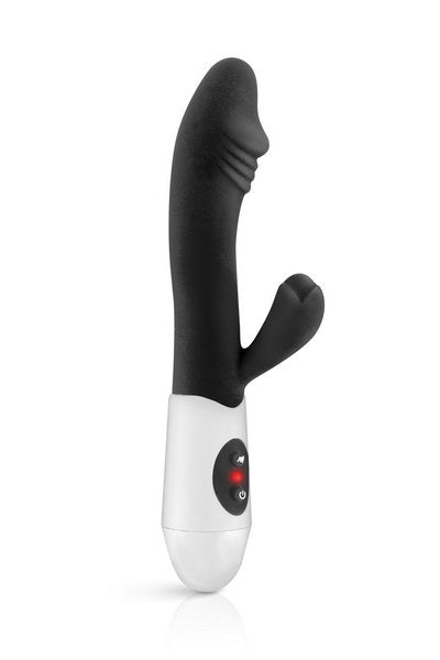 Black rabbit vibrator with glans, 10 programs