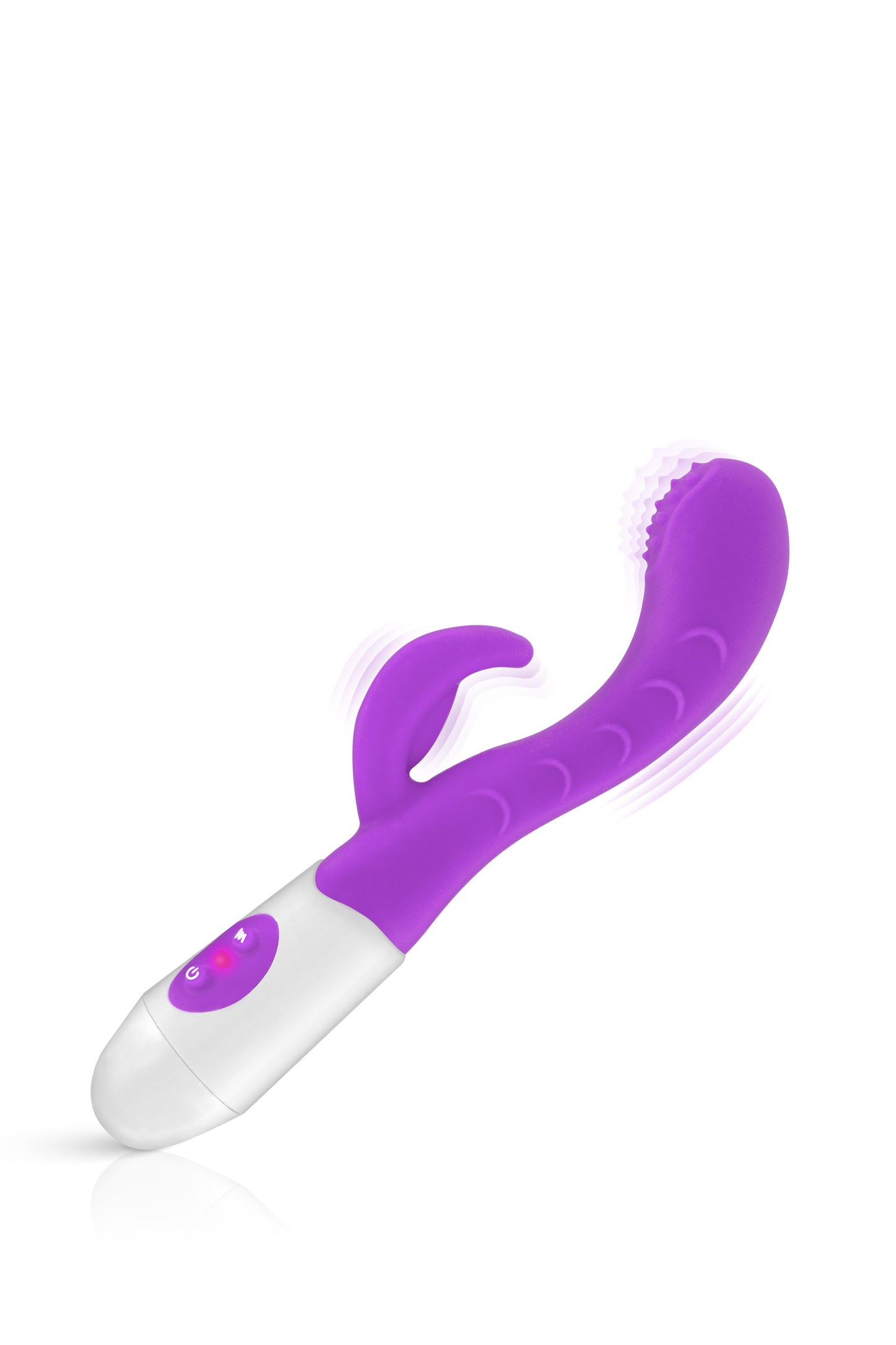 Vibromasseur rabbit violet avec stries et picots
